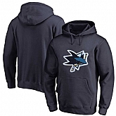Men's Customized San Jose Sharks Navy All Stitched Pullover Hoodie,baseball caps,new era cap wholesale,wholesale hats
